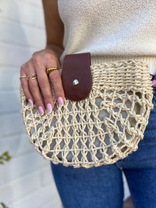 Raffia Crocheted Shoulder Bag