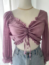 Load image into Gallery viewer, Camila Puff Sleeve Lavender Blouse
