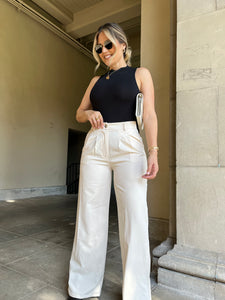 Put It In Neutral High Waisted Trousers