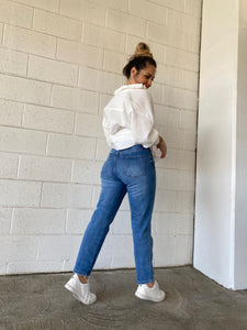 One and Only Dark Denim Mom Jeans