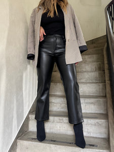 Winter Nights High Rise Faux Leather Pants