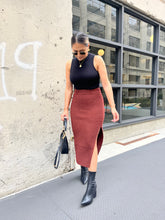 Load image into Gallery viewer, Just Cozy Enough Ribbed Midi Skirt
