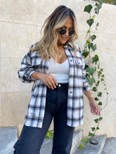 Load image into Gallery viewer, Cozy Nights Button Down Plaid Shaket
