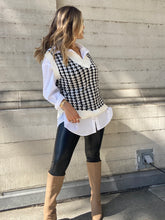 Load image into Gallery viewer, City Girl Houndstooth Sweater Vest
