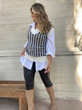 Load image into Gallery viewer, City Girl Houndstooth Sweater Vest
